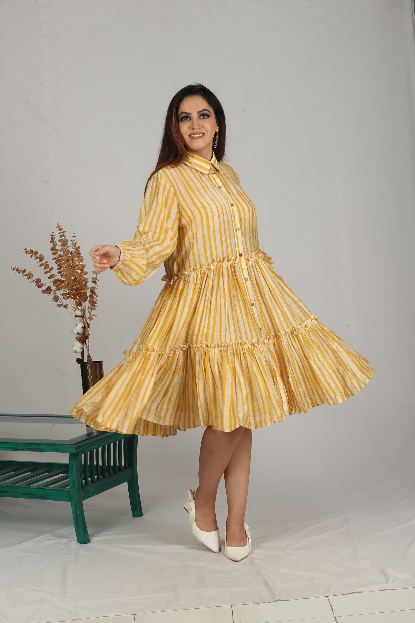 Yellow-Stripe Dress