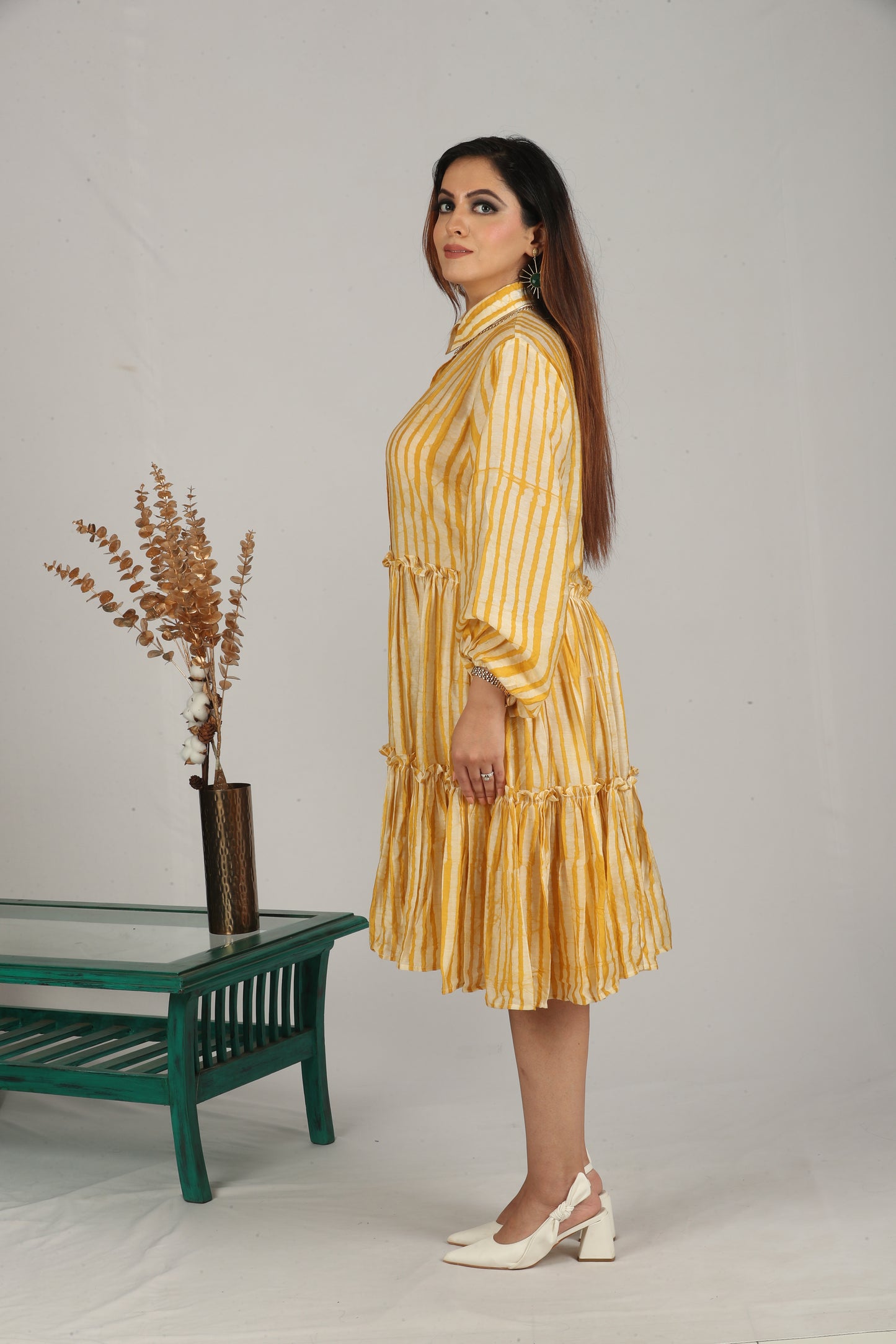 Yellow-Stripe Dress