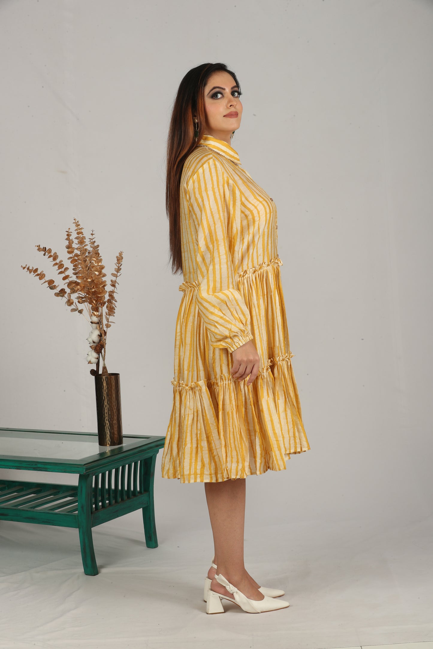 Yellow-Stripe Dress