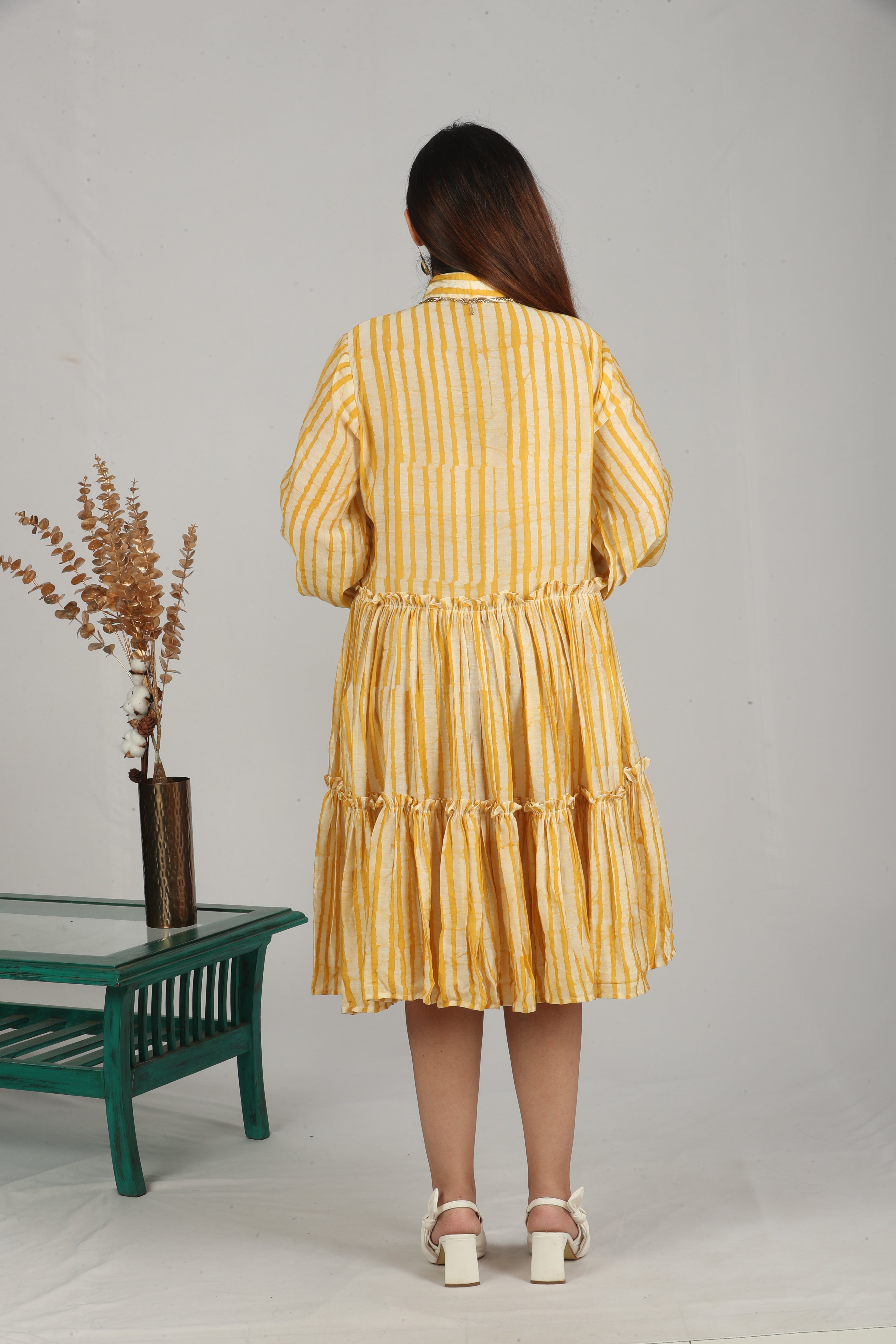 Mustard shop stripe dress